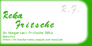 reka fritsche business card